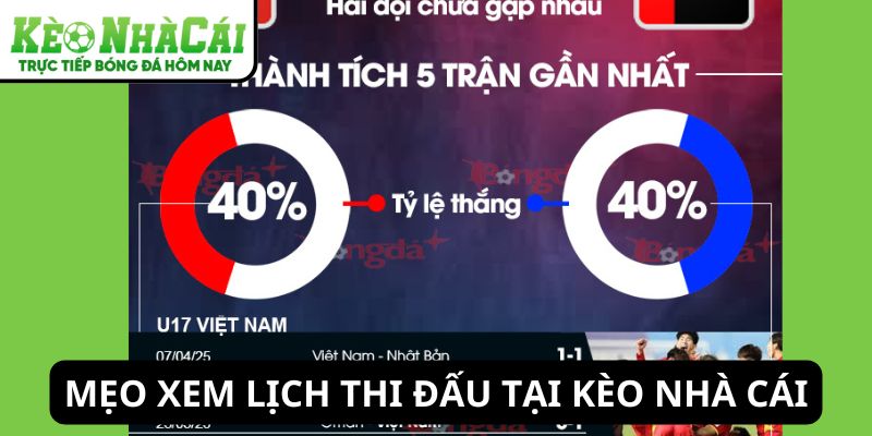Mẹo tận dụng lịch thi đấu bóng đá vào quyết định cược